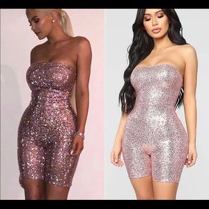 Fashion nova sequin birthday romper